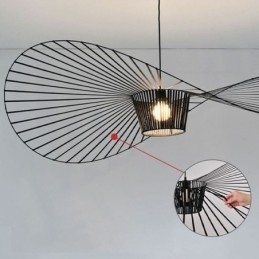 Moderne, Enkel Taklampe I Jernform Med Hatteform