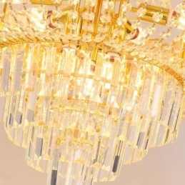 Gullkrystall Pendellampe Elegant Dekorativ Taklampe