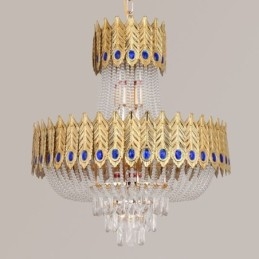 Krystall Pendellampe Luksuriøs Dekorativ Taklampe 60 Cm