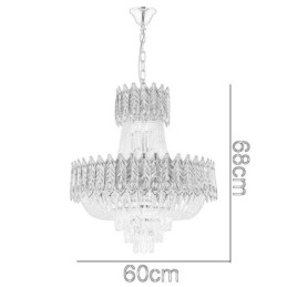 Krystall Pendellampe Luksuriøs Dekorativ Taklampe 60 Cm