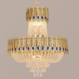 Krystall Pendellampe Luksuriøs Dekorativ Taklampe 60 Cm