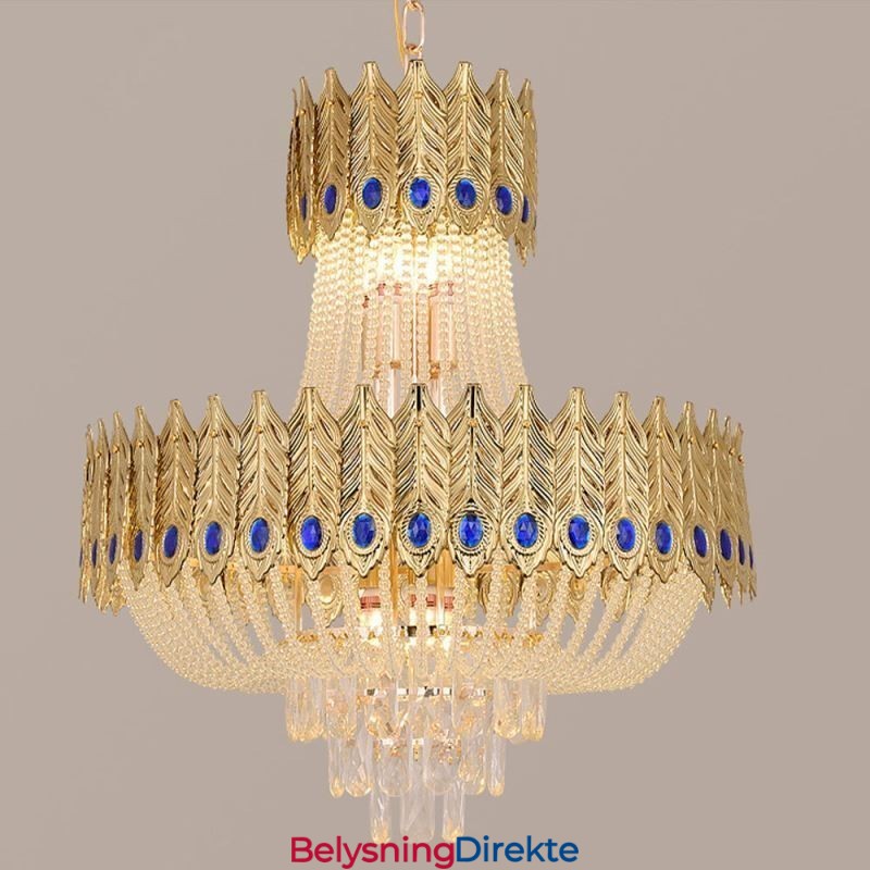 Krystall Pendellampe Luksuriøs Dekorativ Taklampe 60 Cm
