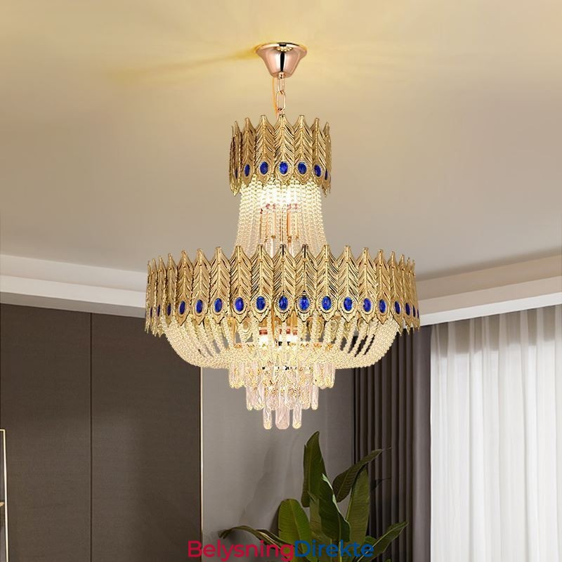 Krystall Pendellampe Luksuriøs Dekorativ Taklampe 60 Cm
