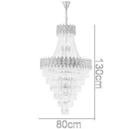 Krystall Pendellampe Sofistikert Luksuriøs Dekorativ Hengelampe 80 Cm