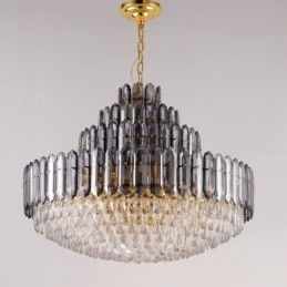 Krystall Pendellampe Med Fire Lag, Luksuriøs Dekorativ Taklampe, 80 Cm