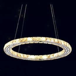 Krystall Pendellampe Belysningslamper Moderne Armaturer Rav K9 Krystall Rund Enkel Ring 30 Cm