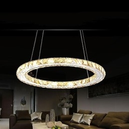Krystall Pendellampe Belysningslamper Moderne Armaturer Rav K9 Krystall Rund Enkel Ring 30 Cm