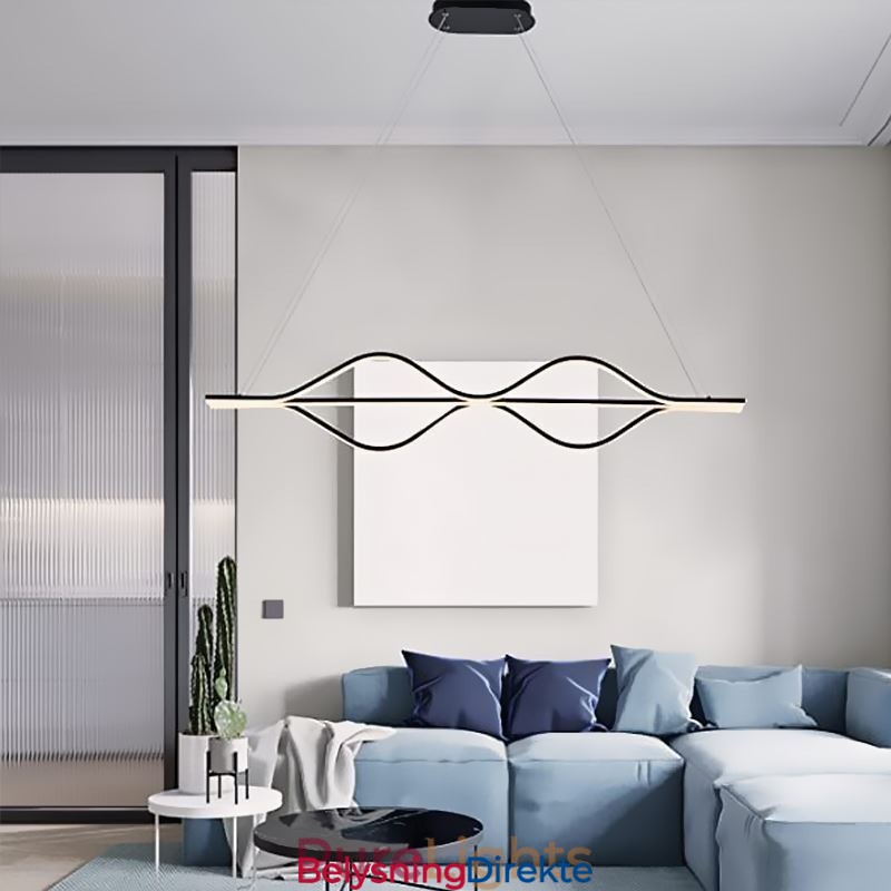 Minimalistisk Pendellampe Med Lysbølge