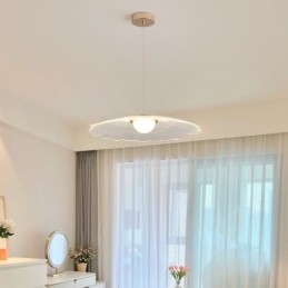 Pendellampe I Akryl Med Blomsterpanne Og Taklampe