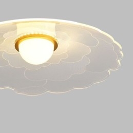 Pendellampe I Akryl Med Blomsterpanne Og Taklampe