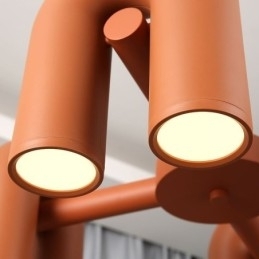 Rund Pendellampe I Smijern, U-Formet Taklampe, 90 Graders Roterende Skjerm