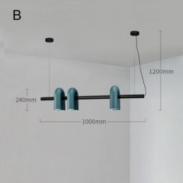 Taklampe I Smijern, U-Formet Pendellampe, 90 Graders Roterende Skjerm