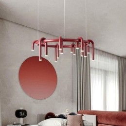 Taklampe Moderne Nordisk Duplex Bygning Sirkulær U-Formet Pendellampe