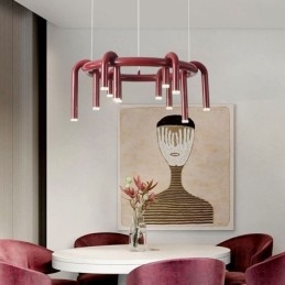 Taklampe Moderne Nordisk Duplex Bygning Sirkulær U-Formet Pendellampe
