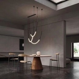 Pendellampe Creative Line Bambus Taklampe Svart Gull