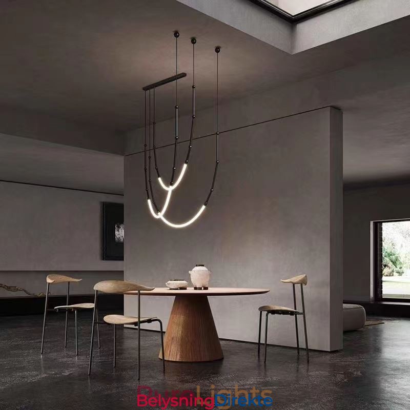 Pendellampe Creative Line Bambus Taklampe Svart Gull