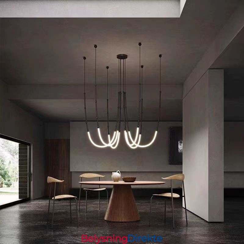 Taklampe Creative Line Bambus Hengelampe Svart Gull