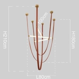 Europeisk Pendellampe I Wabi Sabi-Stil Med Belte, Dekorativ Lampe