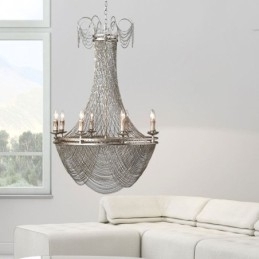 Aluminiumskjede-Anhengslampe Kreativ Lampe Luksuriøs Dusk Dekorativ Lampe Gull Sølv