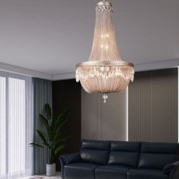 Dusk Pendellampe Retro Amerikansk Dupleks Aluminiums Kjede Taklampe