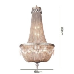 Dusk Pendellampe Retro Amerikansk Dupleks Aluminiums Kjede Taklampe