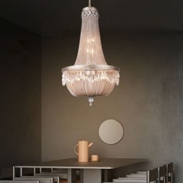 Dusk Pendellampe Retro Amerikansk Dupleks Aluminiums Kjede Taklampe