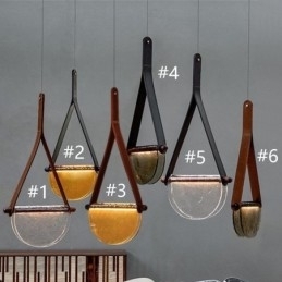 Moderne Minimalistisk Taklampe I Glass Med Belteform