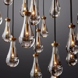 Vanndråpe Pendellampe Moderne Minimalistisk Kobber Kunst Taklampe