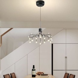 Pendellampe Nordisk Kreativ Naturhvit Taklampe 14 Lys
