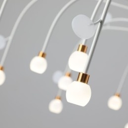 Pendellampe Nordisk Kreativ Naturhvit Taklampe 14 Lys