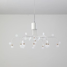 Pendellampe Nordisk Kreativ Naturhvit Taklampe 14 Lys