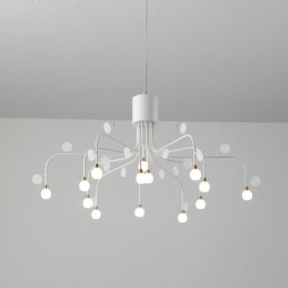 Pendellampe Nordisk Kreativ Naturhvit Taklampe 14 Lys