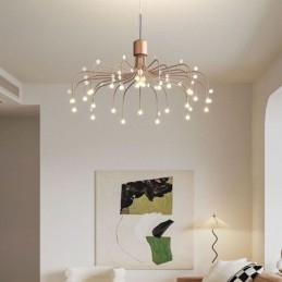 Pendellampe Nordisk Kreativ Naturhvit Taklampe 30 Lys