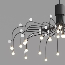 Pendellampe Nordisk Kreativ Naturhvit Taklampe 30 Lys