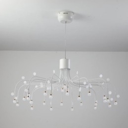 Pendellampe Nordisk Kreativ Naturhvit Taklampe 30 Lys