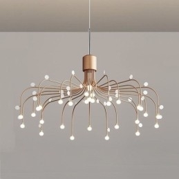 Pendellampe Nordisk Kreativ Naturhvit Taklampe 30 Lys