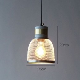 Svart Pendellampe I Sement, Landlig Retro-Taklampe