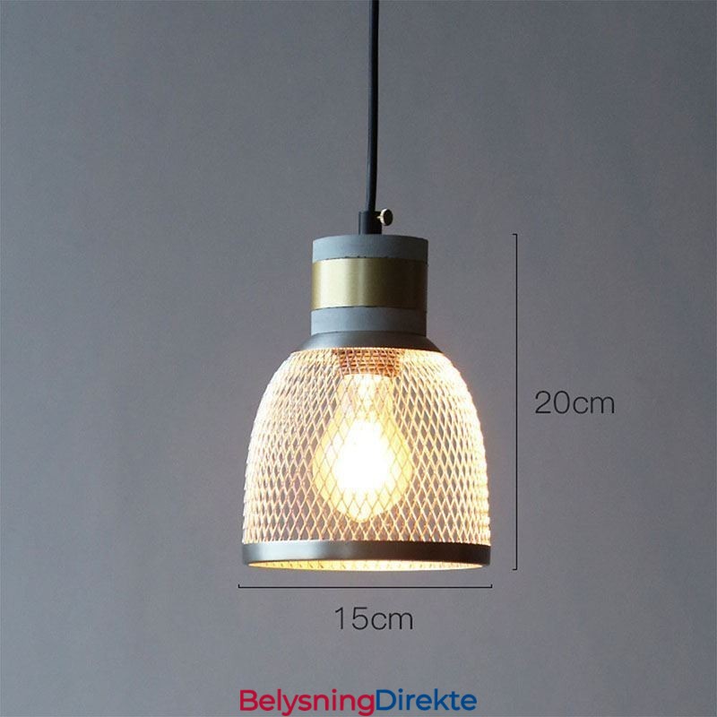 Svart Pendellampe I Sement, Landlig Retro-Taklampe