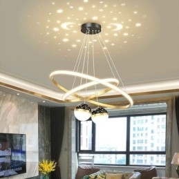 Moderne Pendellampe Smijern Silikon Dobbel Sirkelring Taklampe