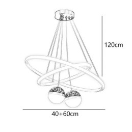 Moderne Pendellampe Smijern Silikon Dobbel Sirkelring Taklampe