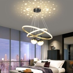Moderne Pendellampe Smijern Silikon Dobbel Sirkelring Taklampe