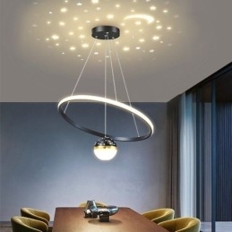 Pendellampe Moderne Enkel Smijern Silikon Enkel Ring Taklampe