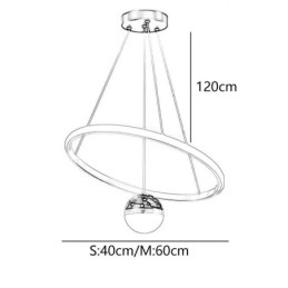 Pendellampe Moderne Enkel Smijern Silikon Enkel Ring Taklampe