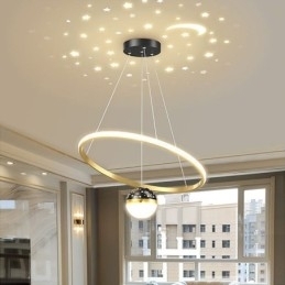Pendellampe Moderne Enkel Smijern Silikon Enkel Ring Taklampe