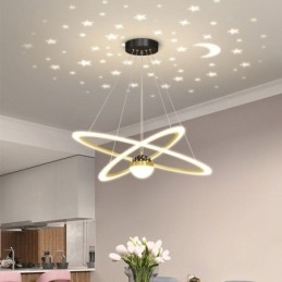 Pendellampe I Smijern I Akryl, Stjernehimmel, Ringformet Taklampe