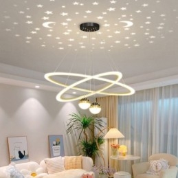 Pendellampe I Smijern I Akryl, Stjernehimmel, Ringformet Taklampe