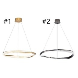 Pendellampe I Smijern Med Akrylring, Enkeltsirkelformet Taklampe