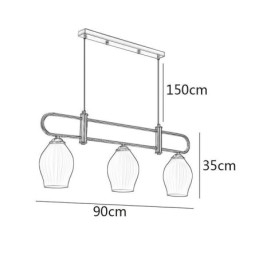 Nordisk Pendellampe I Smijern Kreativ Stamen Taklampe