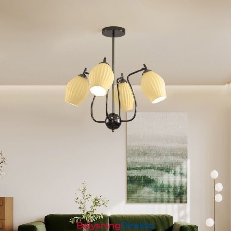 Nordisk Pendellampe Kreativ Smijernspistol Svart Stamen Taklampe