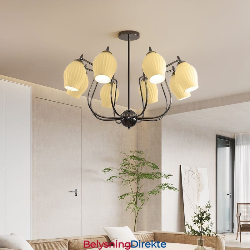 Nordisk Pendellampe Kreativ Smijernspistol Svart Stamen Taklampe